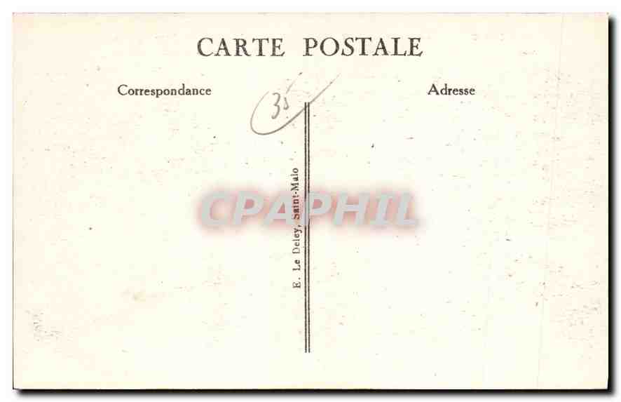 Saint-Malo — La Plage de Bon-Secours — Côte d’Emeraude, n°37 — Verso