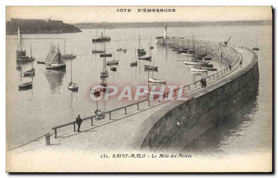 Saint-Malo - Le Môle des Noires — Côte d'Émeraude, éditeur Arraud et Nozais, n° 250
