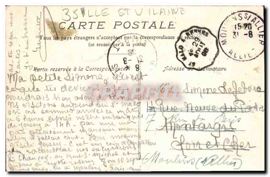 Saint-Malo — Vue générale — F.L. — Verso