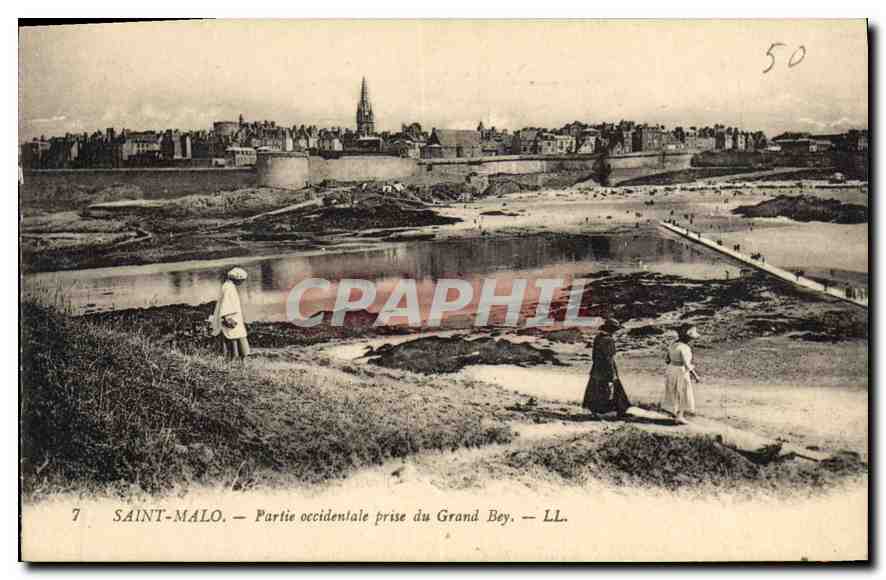 CPA Saint Malo Partie Occidentale Prise du Grand Bey 