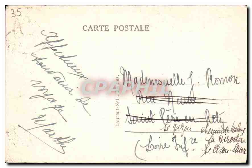 Saint-Malo — Vue générale vers la grande Plage et les Bassins — Côte d'Émeraude — Verso