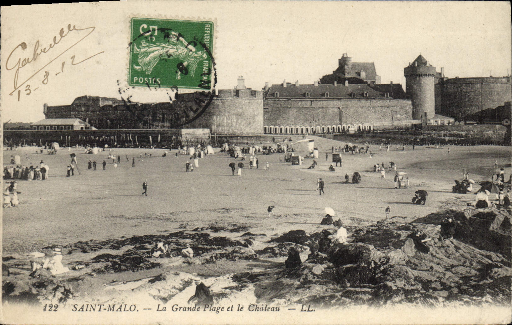 SAINT-MALO — La Grande Plage e il Castello — LL.