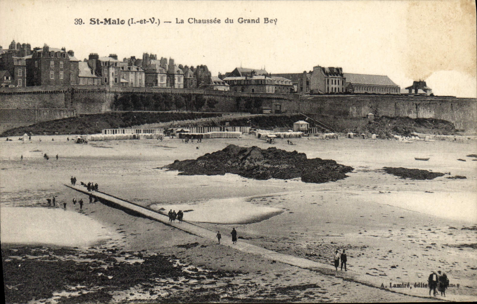 St-Malo (I.-et-V.) — La Chaussée du Grand Bey — A. Lamiré, éditeur, Saint-Malo