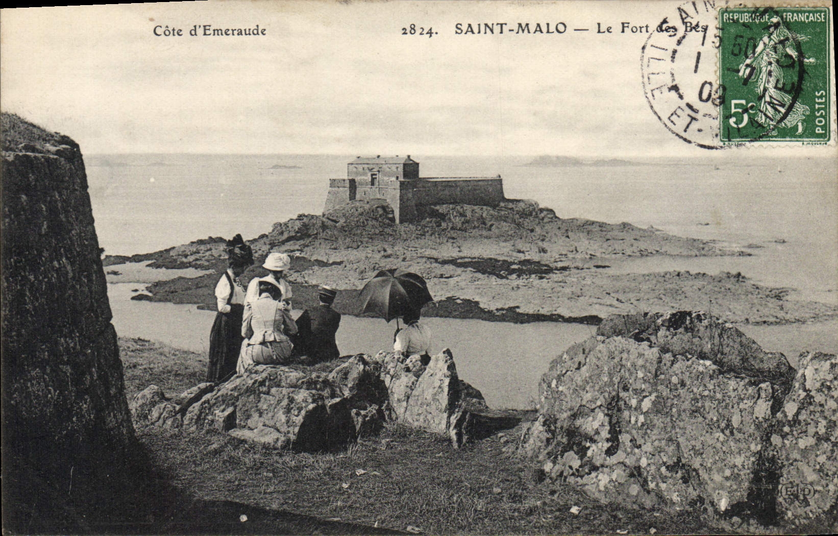 Saint-Malo — Le Fort des Béziers — Côte d’Émeraude — éditeur anonyme, n° 2824