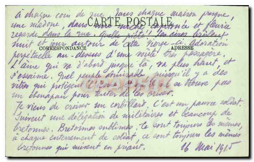 CPA Saint Malo La Grande Porte et la Vierge Miraculeuse  — Verso