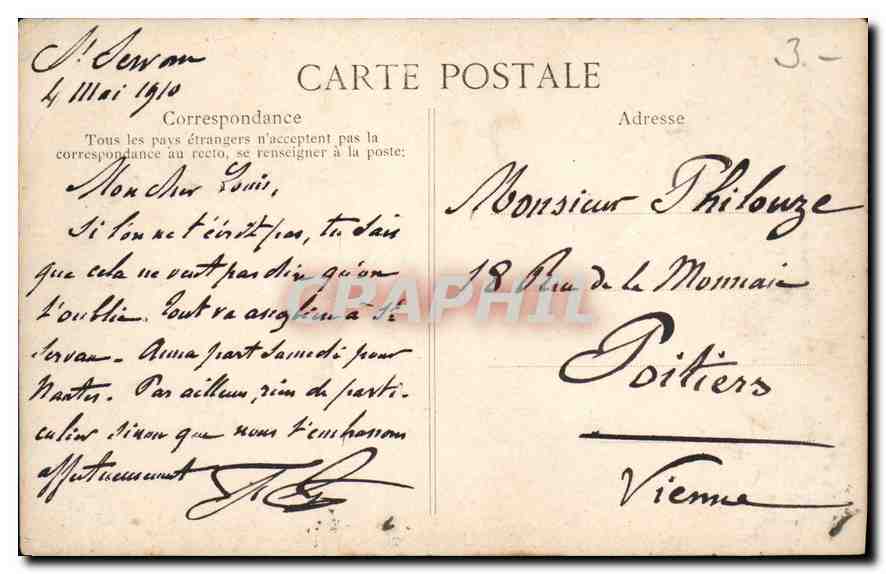Saint-Malo — Tor der Champs-Vauvert — Fort des Bés — Verlag: Straude, Nr. 1528 — Rückseite
