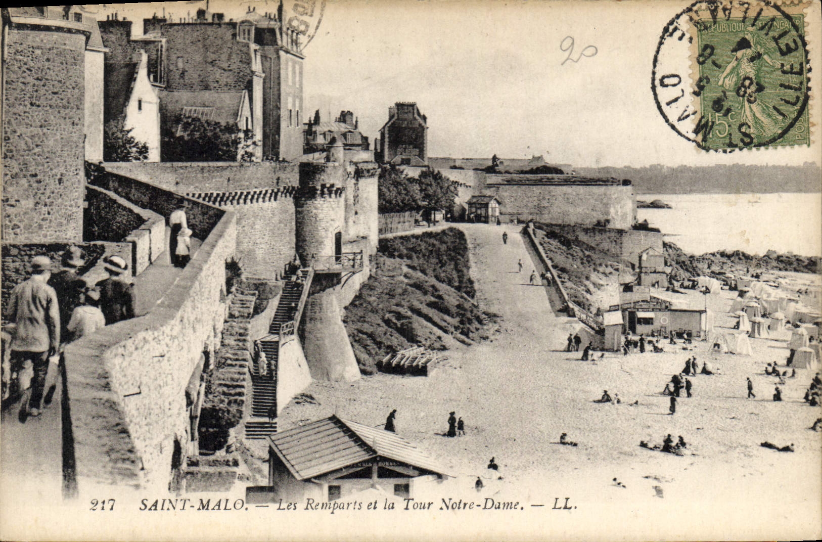 Saint-Malo — I Remparts e la Torre Notre-Dame — LL. — n° 217