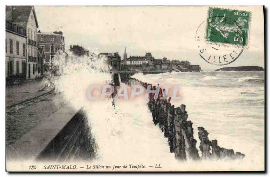 Saint-Malo — Il Sillon in un Giorno di Tempesta — LL. n°135