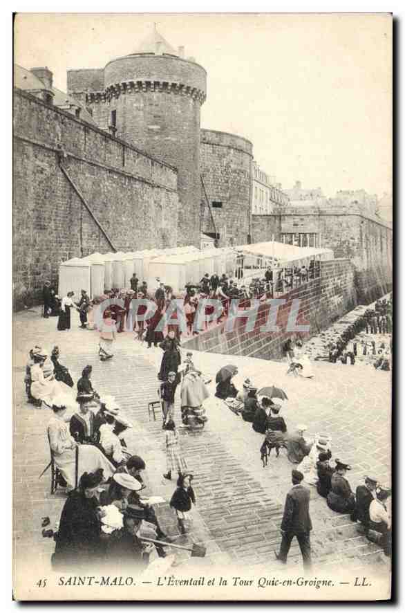 Saint-Malo — L'Éventail et la Tour Quic-en-Groigne — LL. n°45