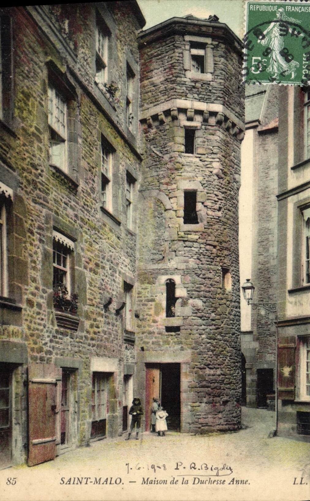 Saint-Malo — Casa de la Duquesa Ana — J. G. 1908 P. R. Bigely