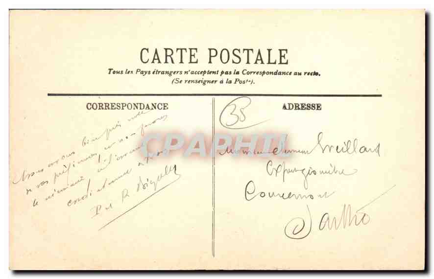 Saint-Malo — Casa de la Duquesa Ana — J. G. 1908 P. R. Bigely — Reverso