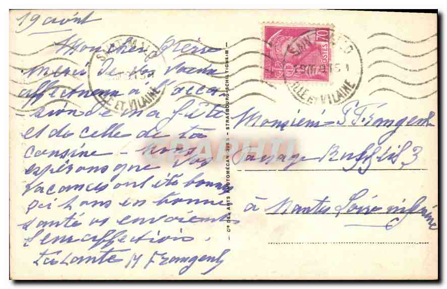 St-Malo - Le bassin des Yachts — CPA n°193, éditeur A.P.C. — Reverso