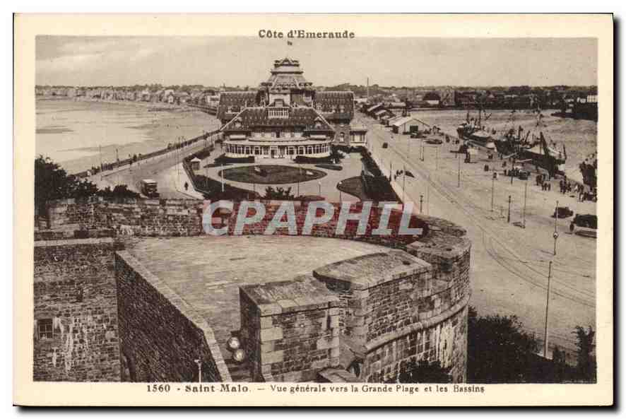 Saint-Malo — Vue générale vers la Grande Plage et les Bassins — Laurent-Ler, Rennes