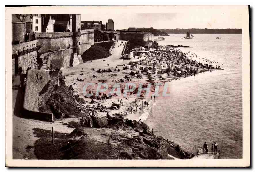 Plage de Bon Secours — Saint-Malo — 'Real-Photo' C. P. Strasbourg
