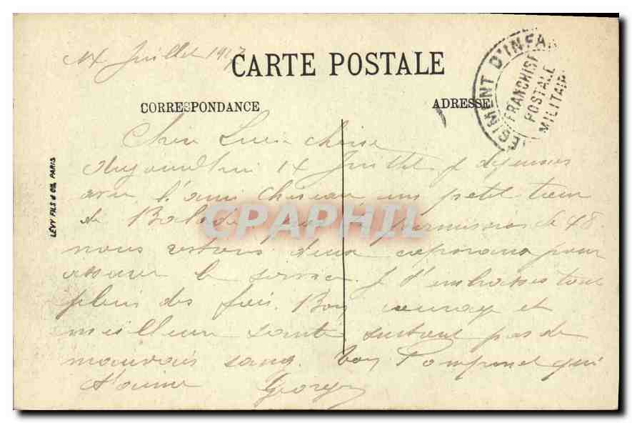 Saint-Malo — Place Saint-Vincent et le Château — LL. n°136 — Verso