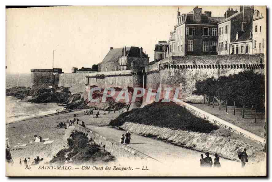 Saint-Malo — Côté Ouest des Remparts — LL.