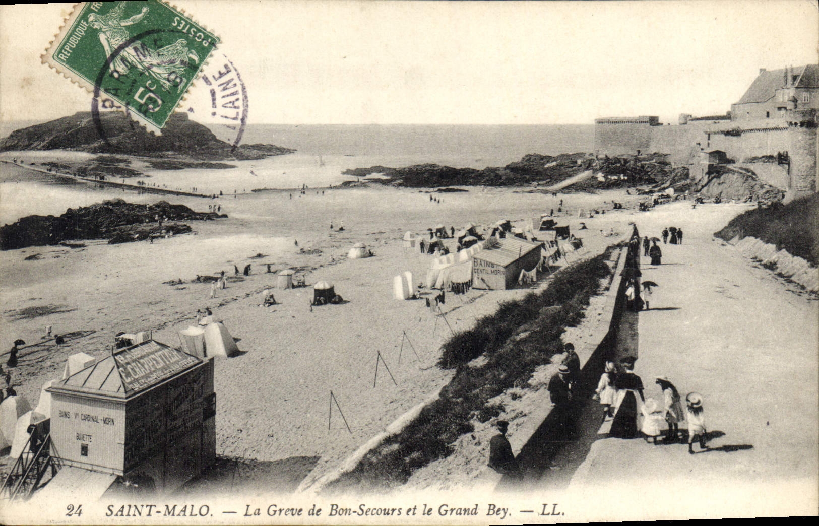 Saint-Malo — La Grève de Bon-Secours et le Grand Bey — LL.