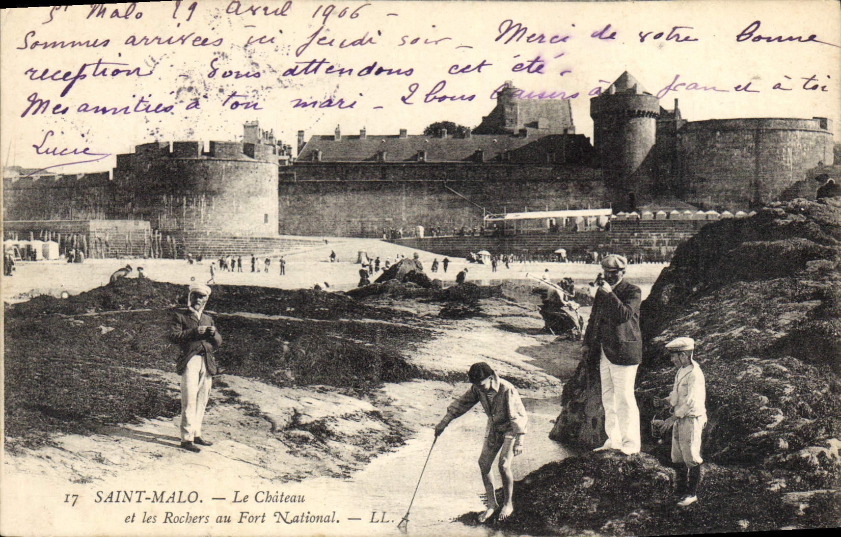 Saint-Malo — Le Château et les Rochers au Fort National — LL. — n°17