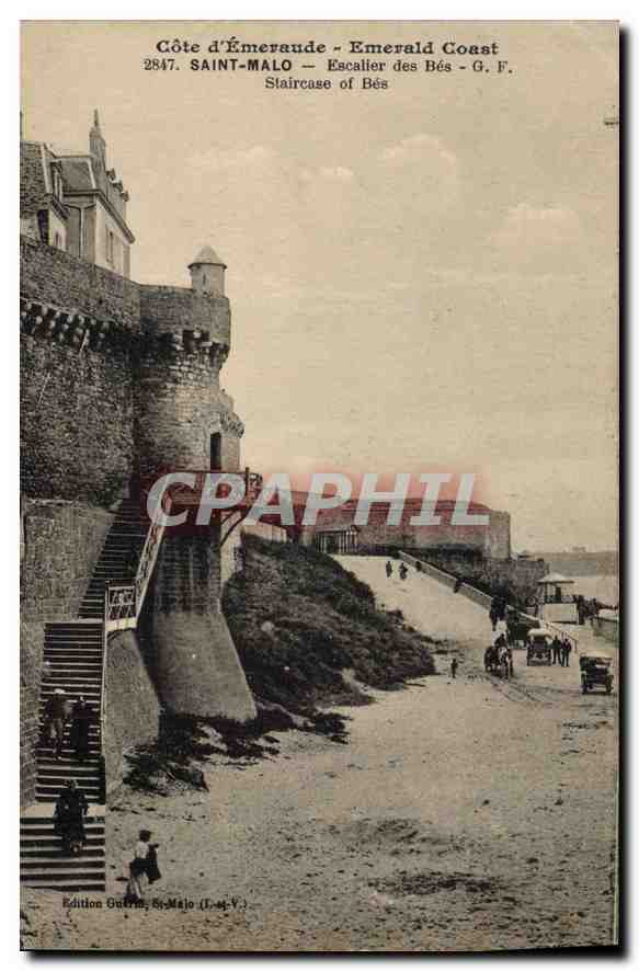 Saint-Malo — Escalier des Bés — G. F. — Édition Outrins, St-Malo (L. 41-V.)