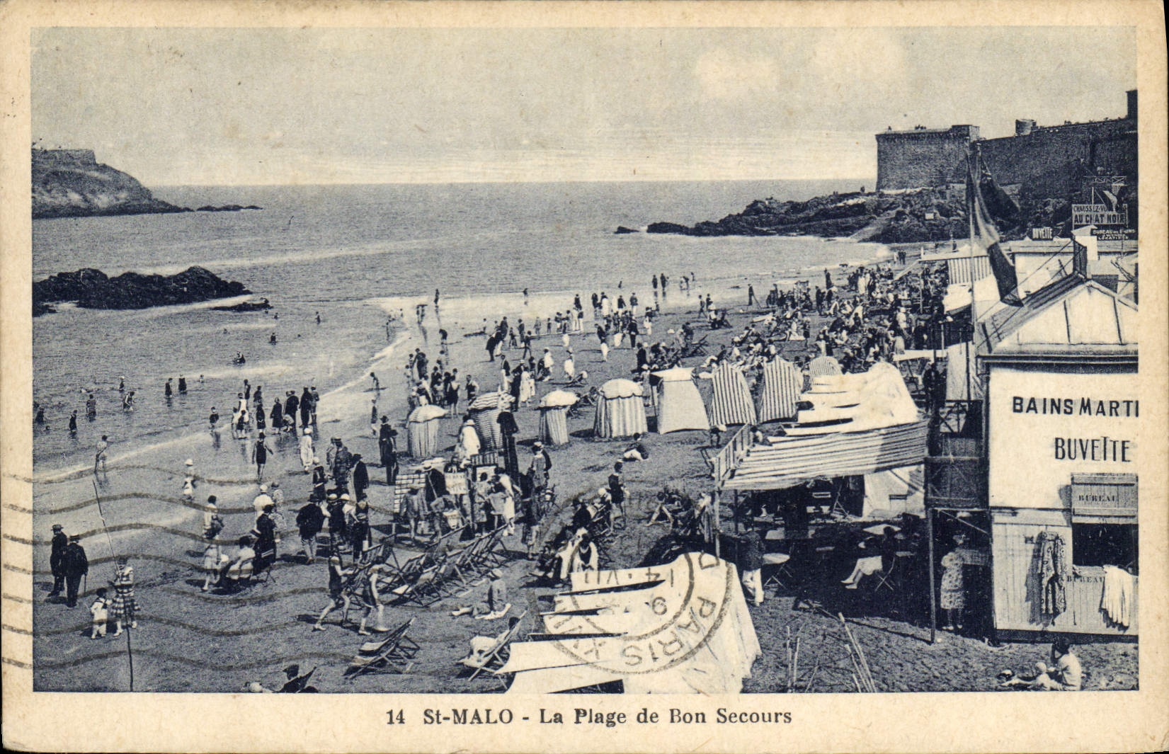 St-Malo - La Plage de Bon Secours — édition R. Leboide, n°14