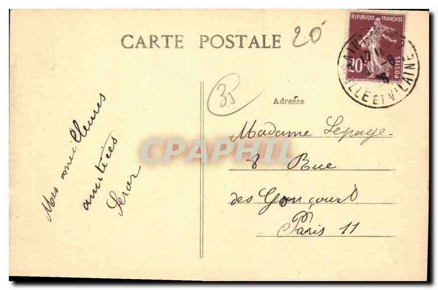 St-Malo (I.-et-V.) — La Cale de Dinan — A. Lemiré, éditeur, Rennes — Verso
