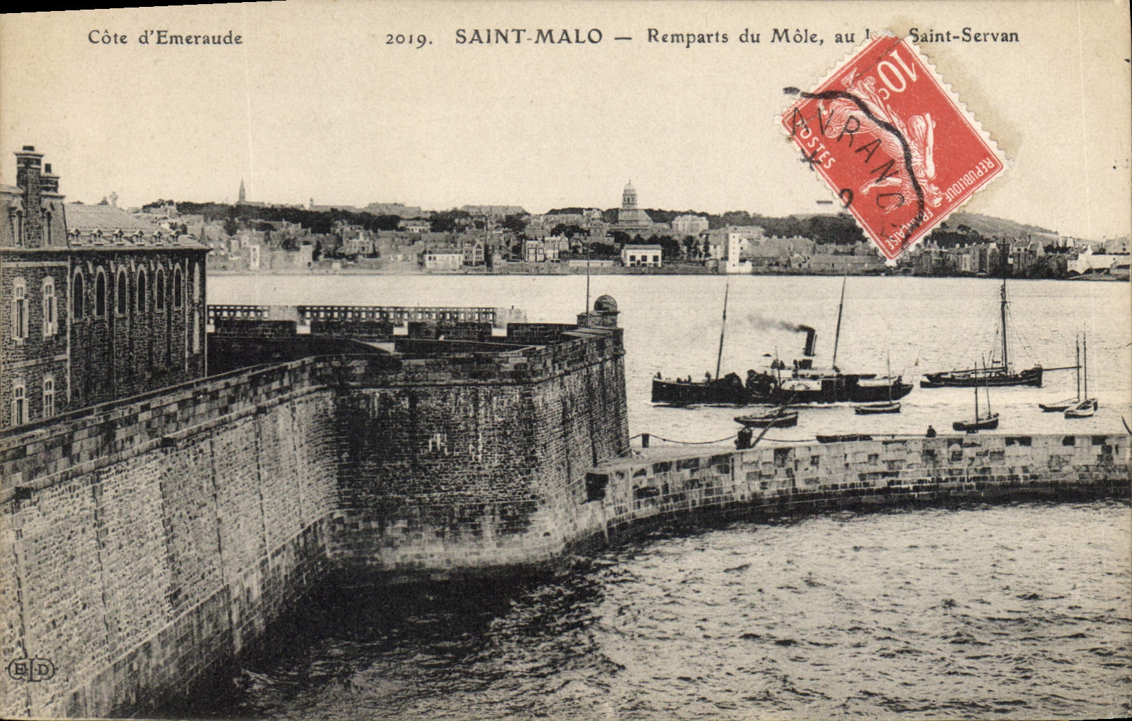 Saint-Malo — Muros del Môle, al lago Saint-Servan — Costa d’Emeraude, editor ELD, n° 2019