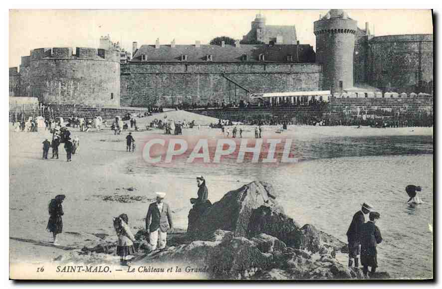 SAINT-MALO — Le Château et la Grande Plage — Édition Artistique, Galeries Modernes