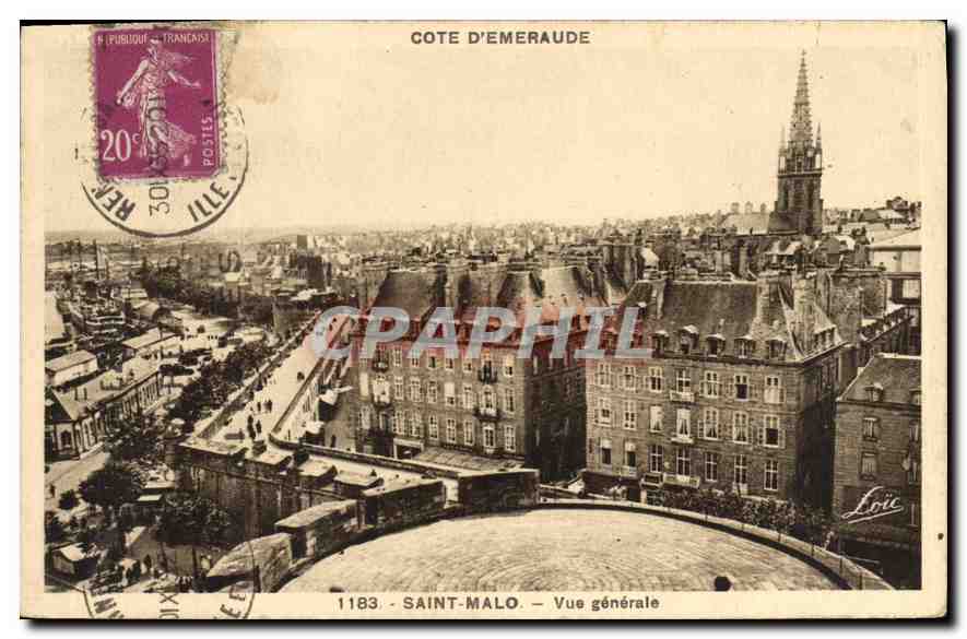 Saint-Malo — Vue générale — Cote d’Emeraude, éditeur Loïc, n° 1183