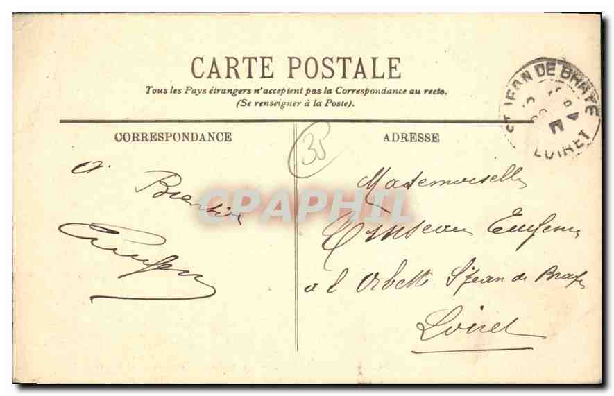 CPA Saint Malo La Greve de Bon Secours et le Grand Bey  — Verso
