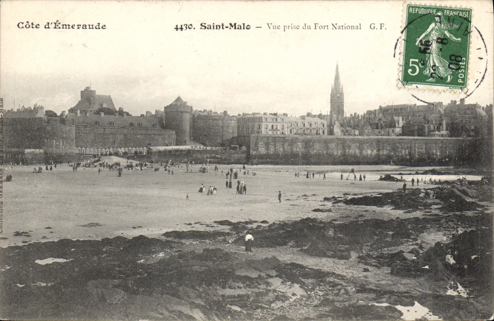 Saint-Malo — Vue prise du Fort National — G.F. — Côte d'Émeraude