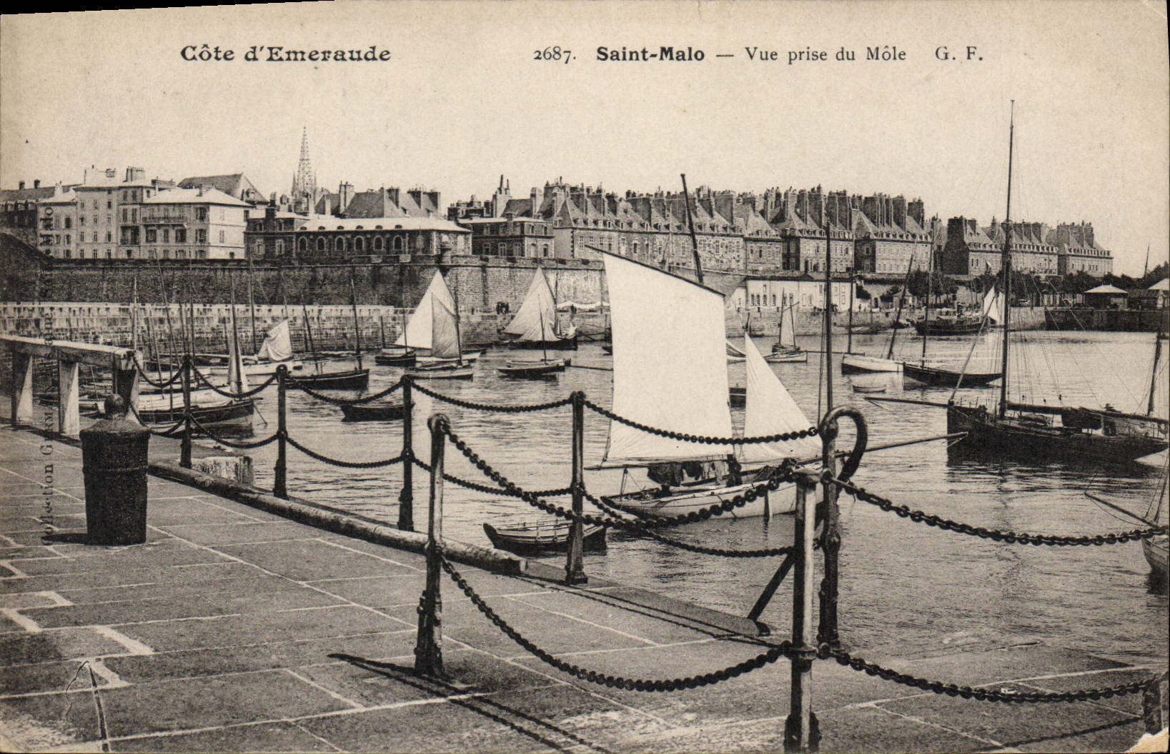 Saint-Malo — Vue prise du Môle — G.F. — Côte d’Émeraude 2687