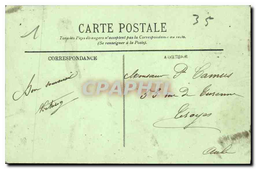 Saint-Malo — Le Môle et la Cale de Dinard — LL. n°37 — Verso
