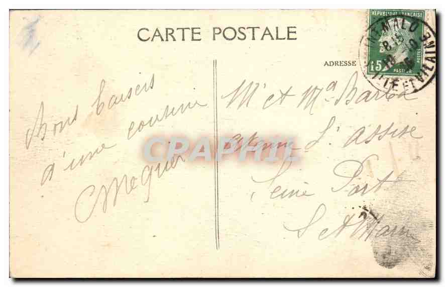 St-Malo — La Porte Saint-Vincent prise des remparts — A. Laporte Éditeur — Verso