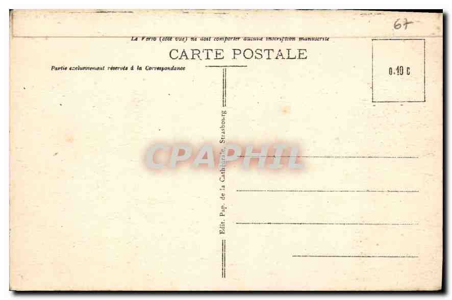 CPA Strasbourg La Petite France  — Rückseite