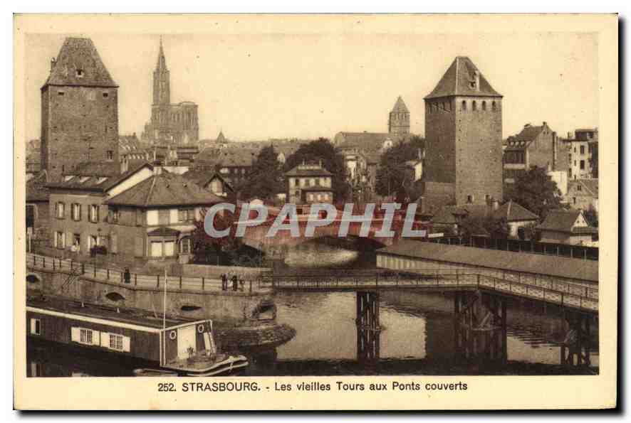CPA Strasbourg Les vieilles Tours aux Ponts couverts 