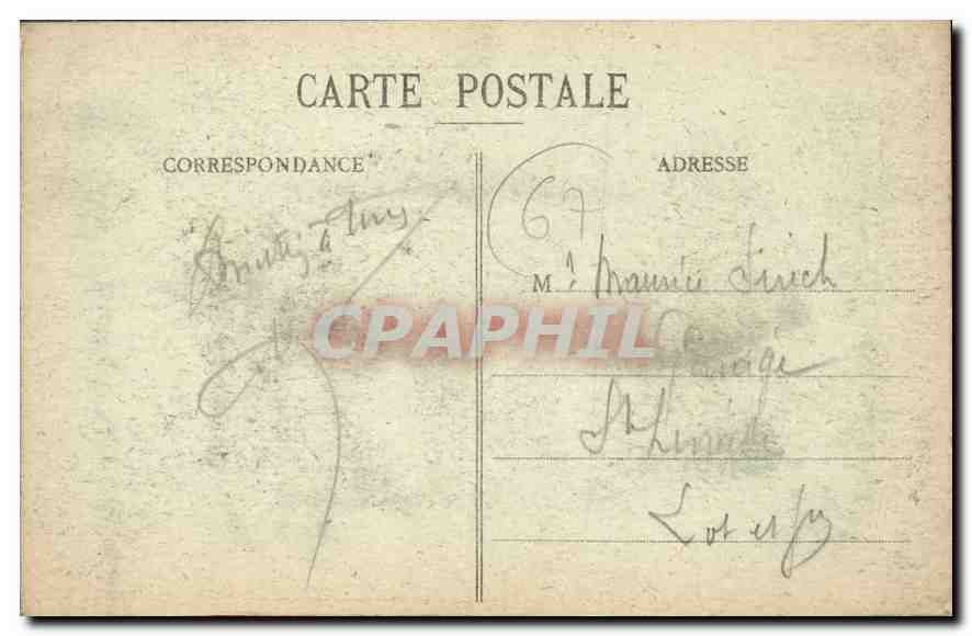 CPA Strasbourg Orangerie  — Rückseite