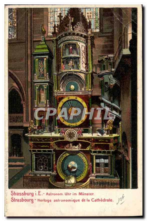 CPA Strasbourg Horloge astronomique de la Cathedrale 