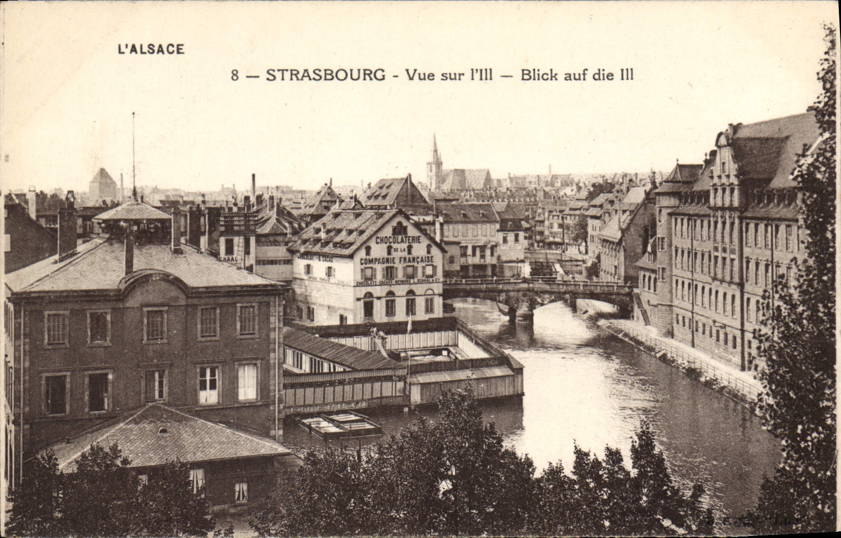 CPA Strasbourg Vue sur l'lll Blick auf die III 