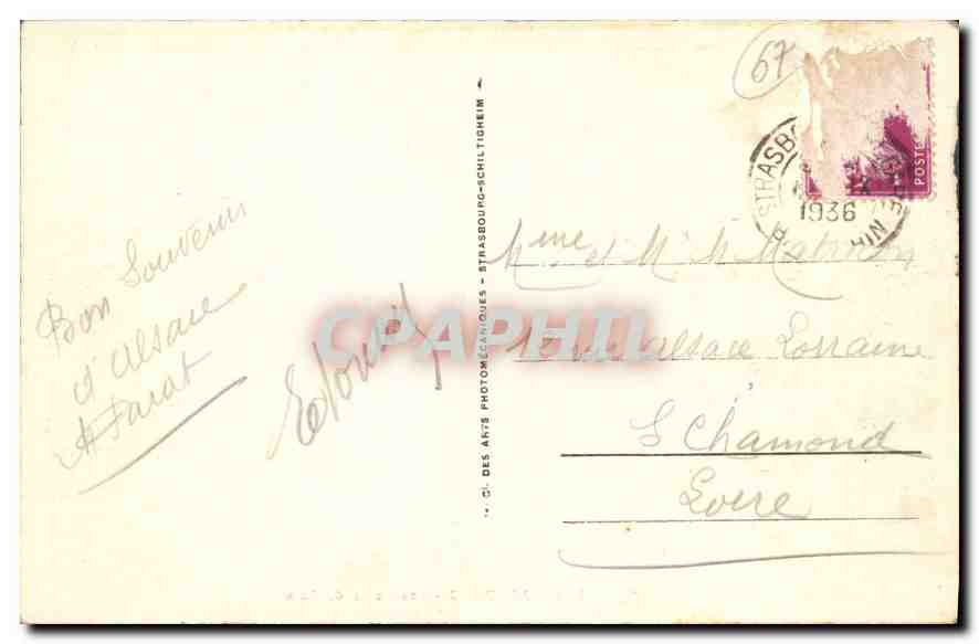 CPA Strasbourg Les Ponts du Rhin  — Verso