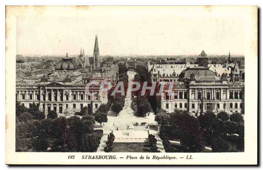 CPA Strasbourg Place de la Republique 
