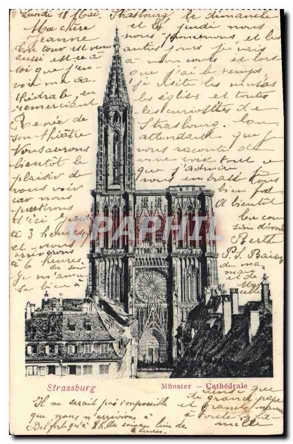 Strasbourg — Cathédrale — éditeur non identifié, n° de série non visible