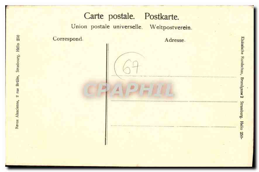 CPA Strasbourg  — Rückseite