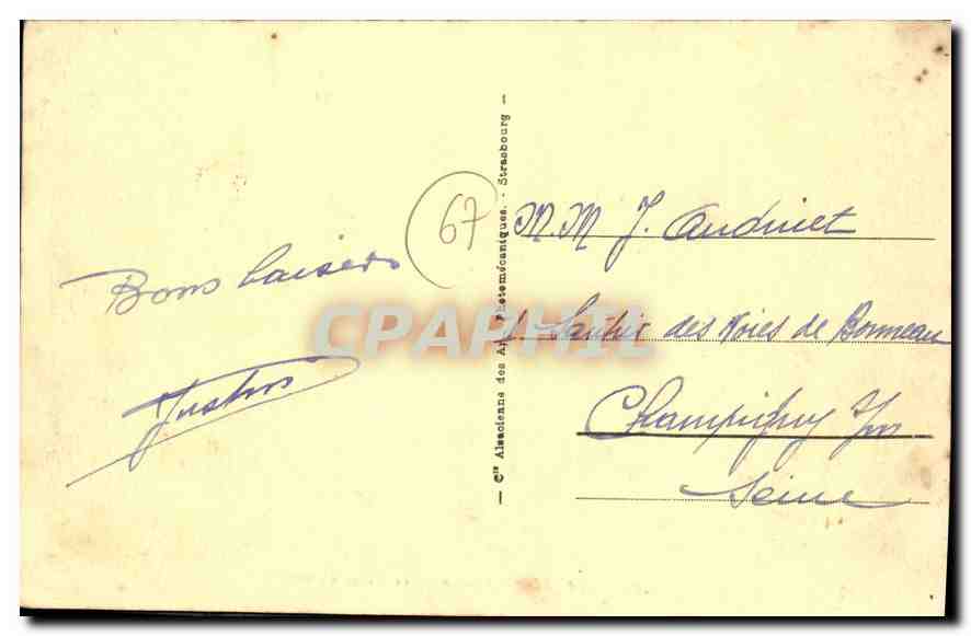CPA Strasbourg Les Ponts du Rhin  — Verso