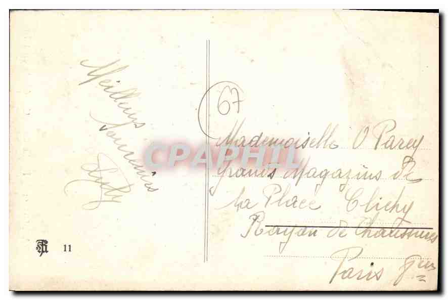 CPA Strasbourg Fleche de la Cathedrale en 1870  — Verso