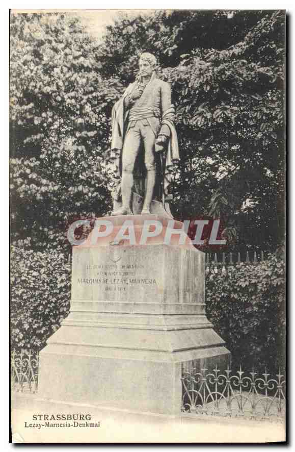 CPA Strassburg Lezay Marnesia Denkmal 