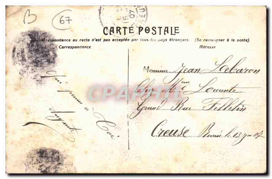 CPA Strasbourg  — Verso
