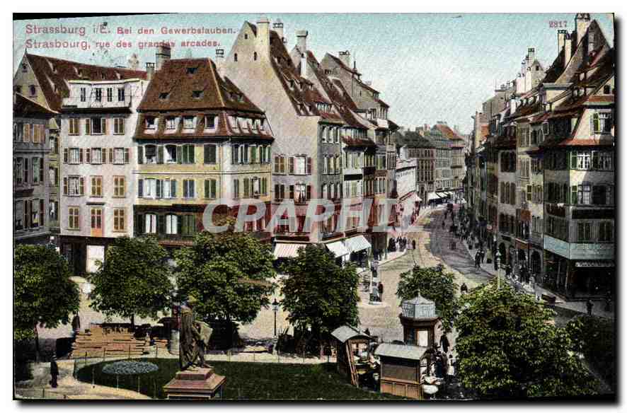 CPA Strasbourg rue des grandes arcades 