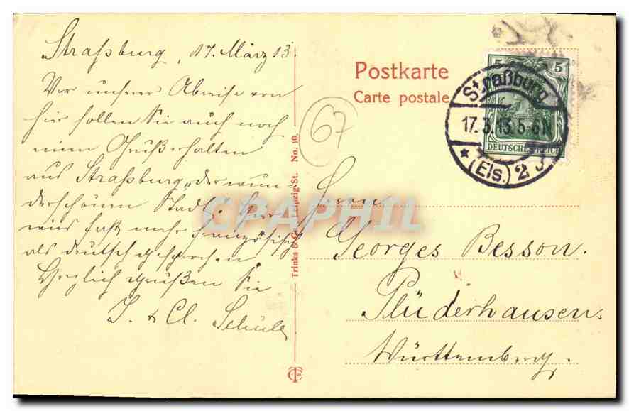 Strasbourg (Alsace) — La plus ancienne maison, maison Kammerzell — Trifke & Cie, No. 67 — Reverso