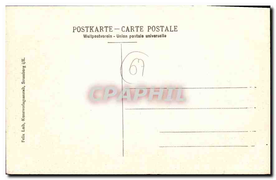CPA Strasbourg Pariserstaden  — Rückseite