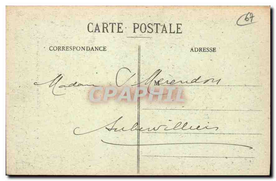 CPA Strasbourg Un Portail de la Cathedrale  — Verso
